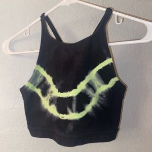 Electric and rose sports bra, size S, black and neon green, perfect condition